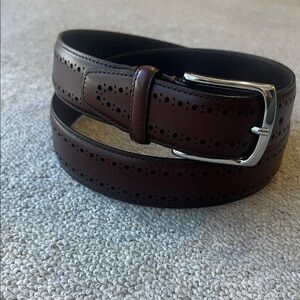 Allen Edmonds Manistee Dress Belt Chili color size 36 EUC